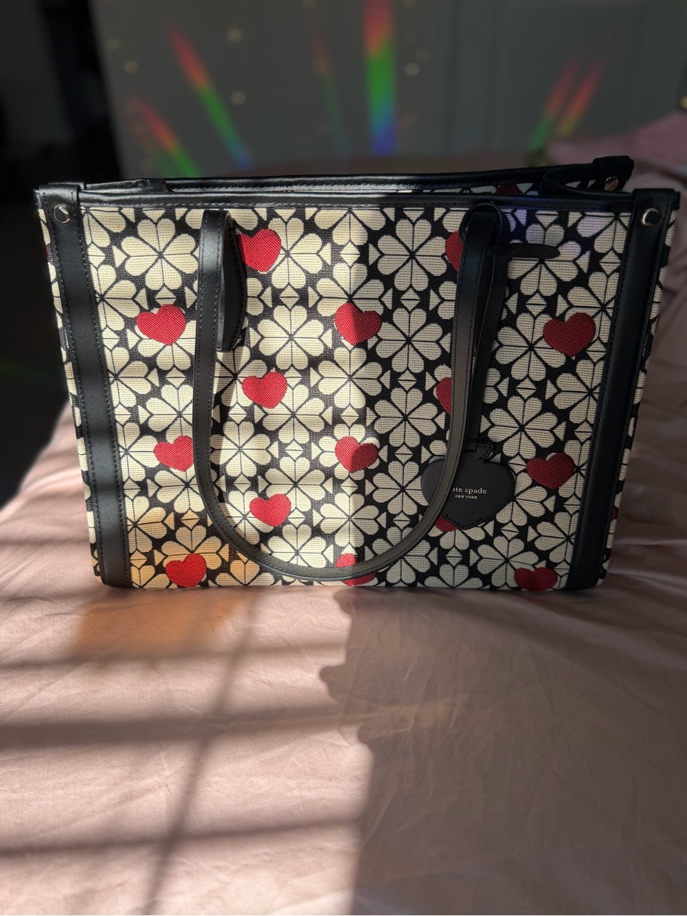 Kate Spade - Spade Flower Jacquard Hearts Market Medium Tote